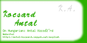 kocsard antal business card